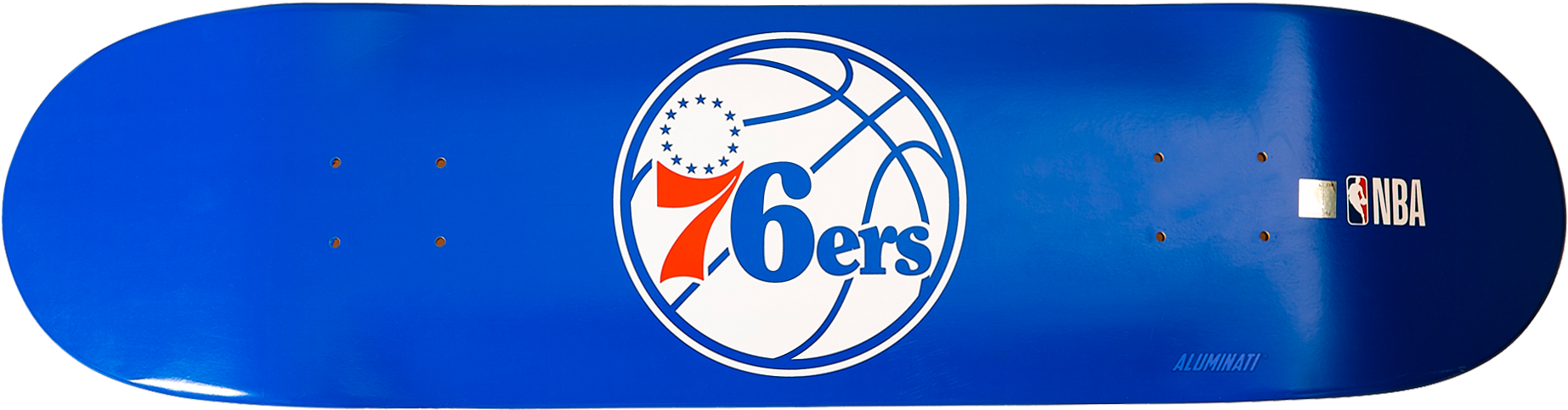 Officially Licensed Nba® Skateboard Deck - Fathead Philadelphia 76ers Logo Wall Graphic (899x257), Png Download