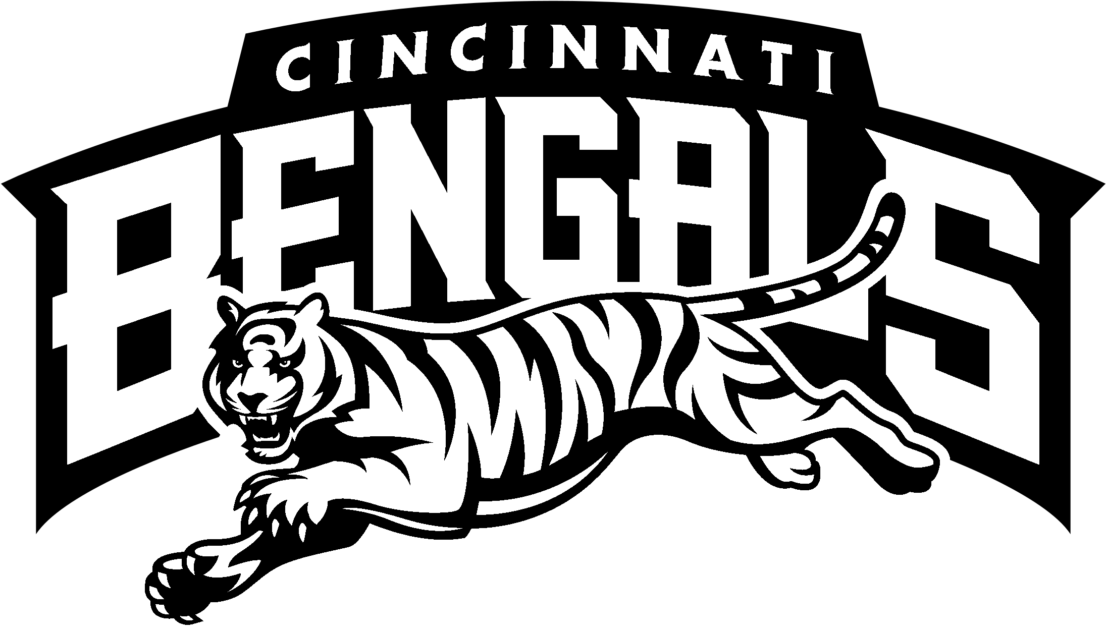 Cinncinati Bengals Logo Black And White - Nfl Cincinnati Bengals Chrome Automobile Emblem (2400x2400), Png Download