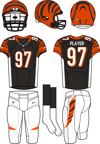 Cincinnati Bengals - New Nfl Uniforms 2010 (348x500), Png Download