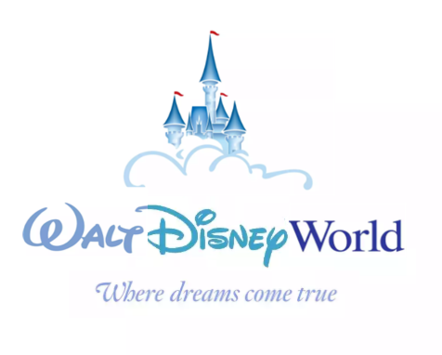 Walt Disney Castle Logo Png Download - Walt Disney World Logo Png (594x354), Png Download