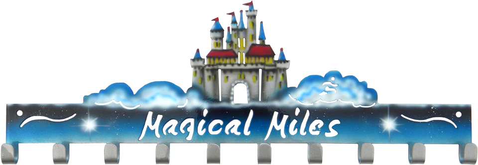Disney Magical Miles Castle 10 Hook Custom Painted - Rundisney (1000x400), Png Download