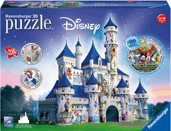 Disney Castle 216pce 3d Ravensburger Puzzle - Puzzle Disney (600x600), Png Download