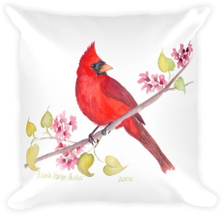 Cardinal Pillow 18"x18" - Canvas (480x480), Png Download