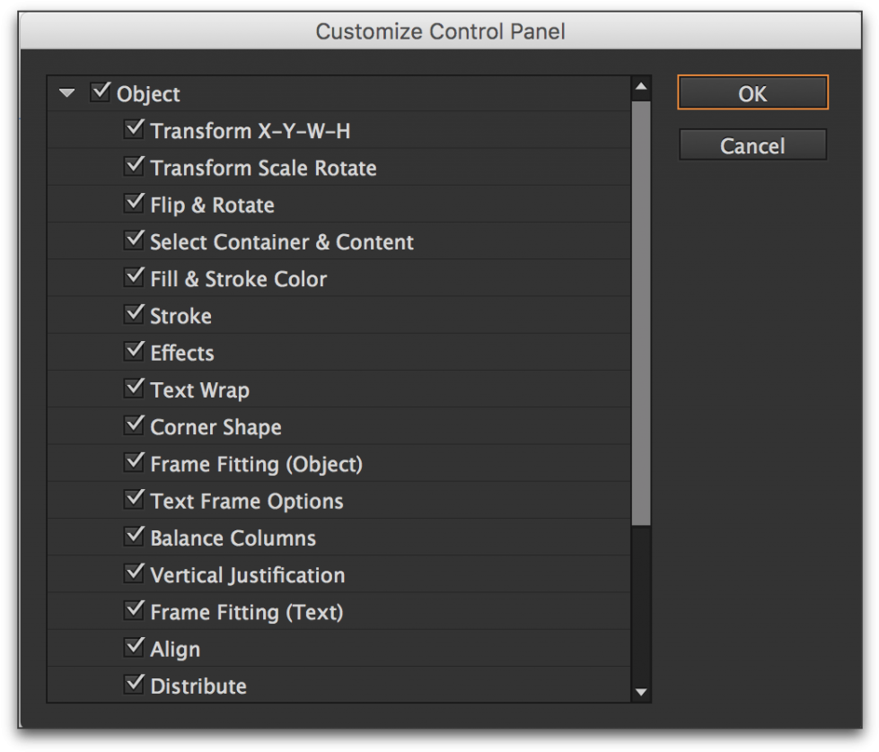 Adobe Indesign Cc - Indesign Control Panel Adjust - Free Transparent ...