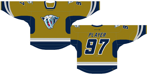 2001 07 Third Jerseys Thomas Makes The Preds - Nashville Predators Old Jerseys (636x330), Png Download