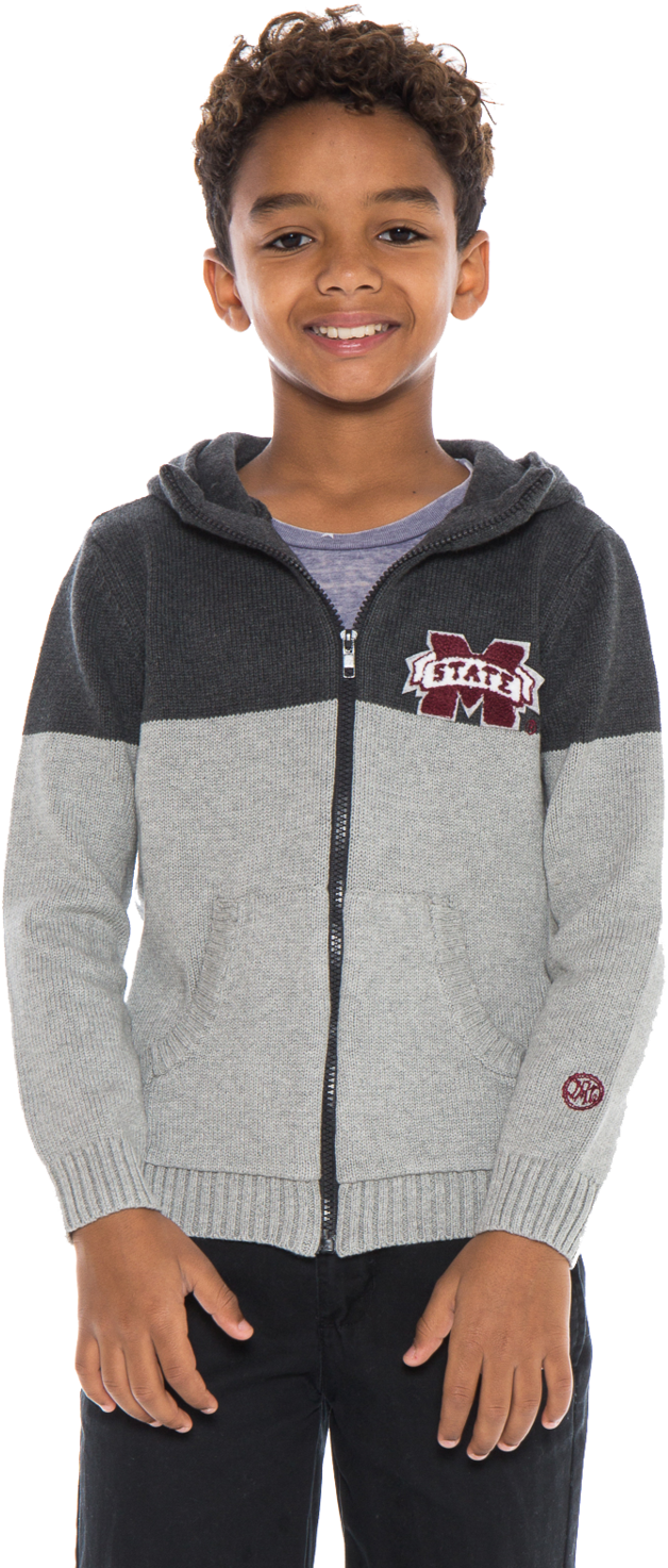 Mississippi State Boy's Color Block Zip - Child (1000x1500), Png Download