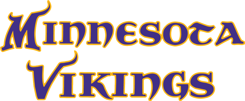 Minnesota Vikings Logo Png Transparent & Svg Vector - Minnesota Vikings Name Logo (1200x600), Png Download