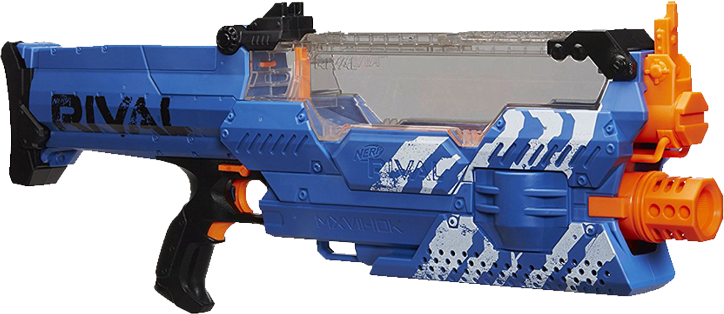 Nemesis Mxvii-10k - Nerf Rival Nemesis Mxvii-10k Blaster - Blue (1500x900), Png Download