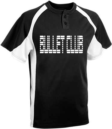Bullet Club - Line Drive Two Button Baseball Jersey Red (433x433), Png Download