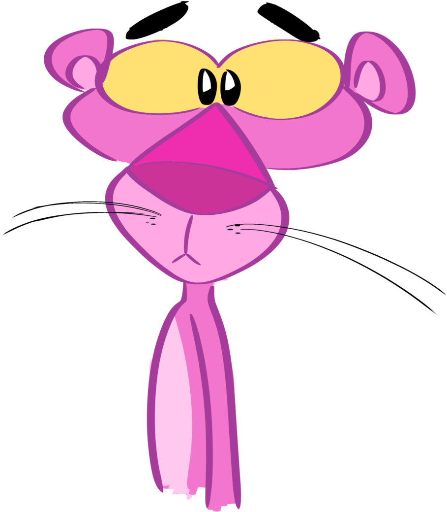 Random Pink Panther Doodle By Wcarroll216 - The Pink Panther (1024x1113), Png Download