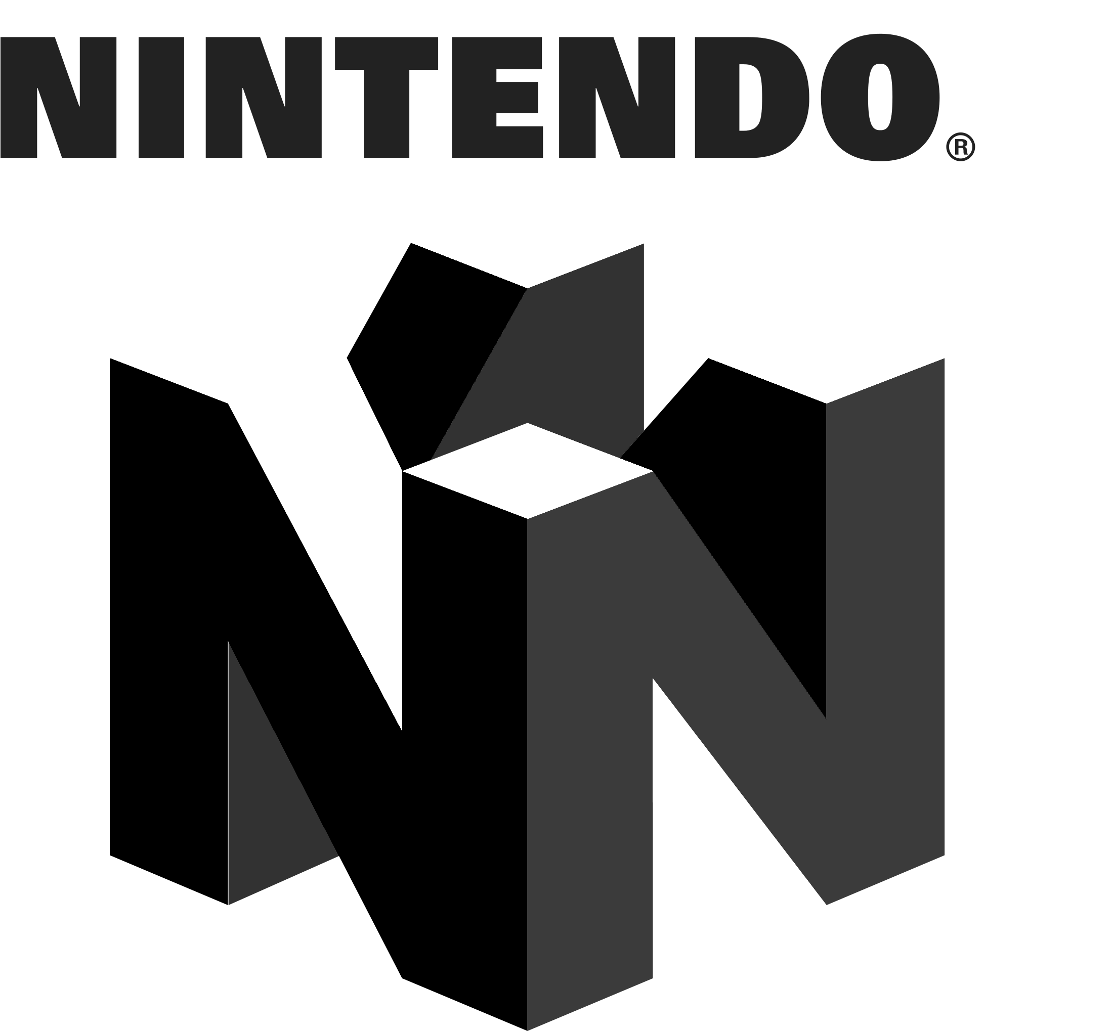 N64 Logo Black And White - Transparent Nintendo 64 Logo (2400x2238), Png Download