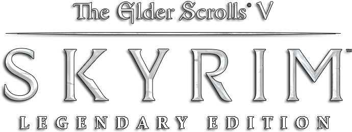 Skyrim Logo Png - Elder Scrolls V Skyrim Legendary Edition Logo Png (700x294), Png Download