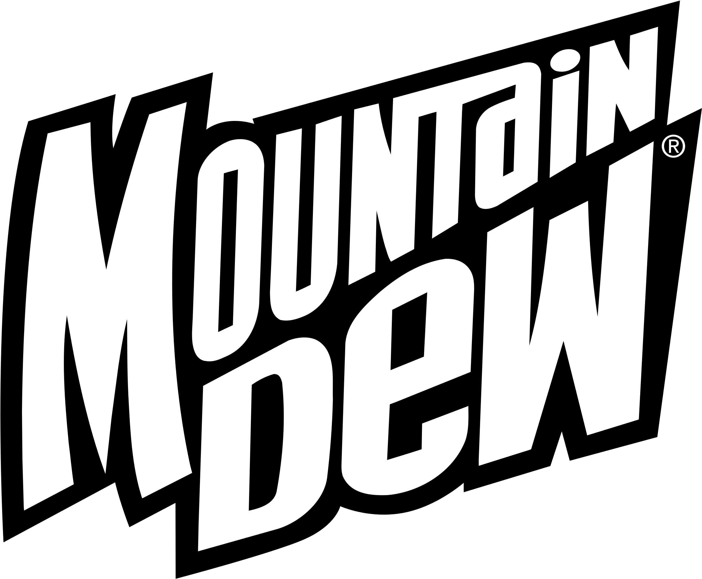 Mountain Dew Logo Png Transparent - Black Mountain Dew Logo (2400x2400), Png Download