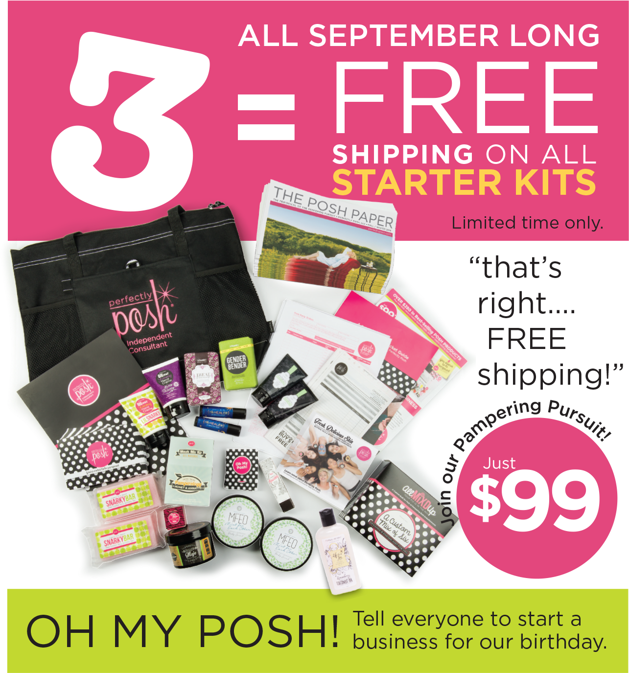 We Are Celebrating Our 3rd Birthday With Perfectly - Perfectly Posh Starter Kit February 2018 (1310x1422), Png Download