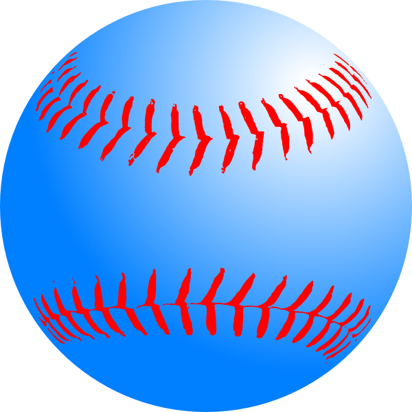Blue Baseball Svg Clip Arts 600 X 600 Px (600x600), Png Download