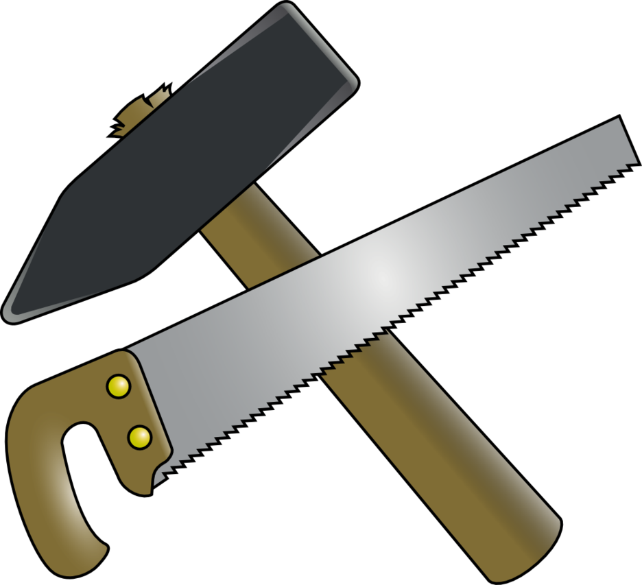 Best Creative Image Suitable For Wallpaper - Hammer And Saw Png (936x853), Png Download