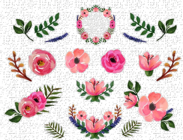Water Color Clipart Pink Watercolor - Floral Watercolor Clipart Free (640x480), Png Download