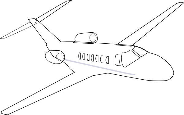 Airplane Clipart Dot - Uçak Resmi Nasıl Çizilir (600x377), Png Download