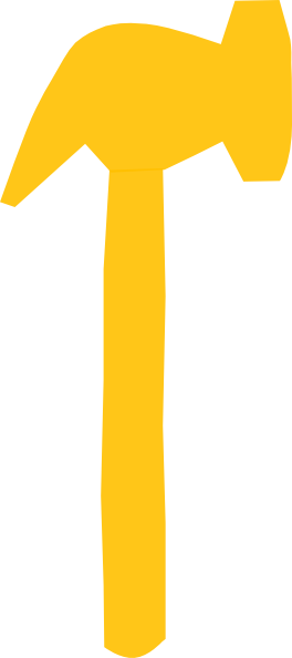Clip Art At Clker Com Vector Online - Yellow Hammer Png (264x594), Png Download