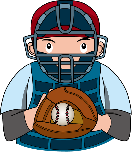 Baseball Player Clipart Catcher (547x631), Png Download