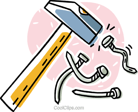 Hammer Und Nagel Clipart - Картинка Молоток И Гвозди (480x390), Png Download