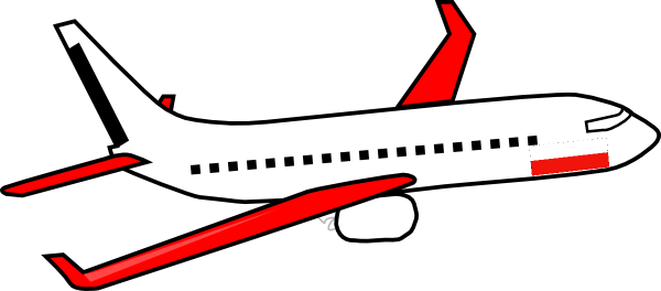 Airplane Clipart - Transparent Background Airplane Clipart Png (600x264), Png Download