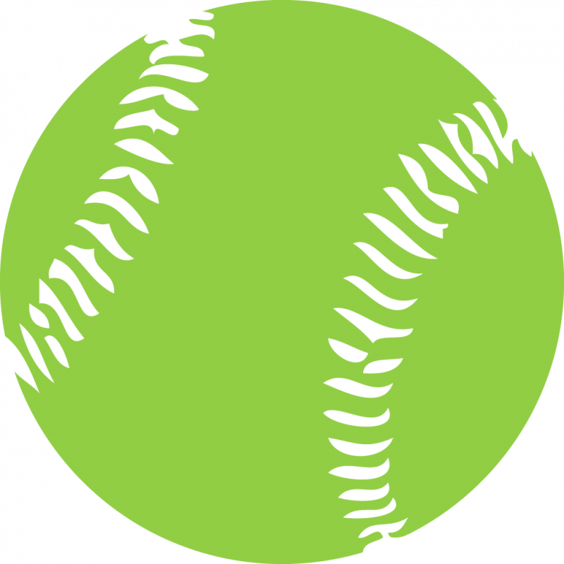 Banner Free Download Baseball Tail Clipart - Green Softball (800x800), Png Download