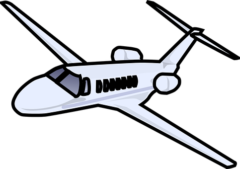 Aeroplane Plane Flying Airplane Travel Air - Jet Image Clip Art (483x340), Png Download