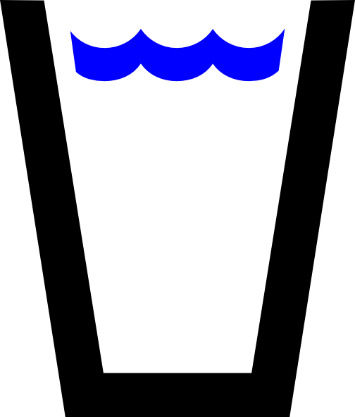 Water Cup Svg Clip Arts 504 X 592 Px (504x592), Png Download
