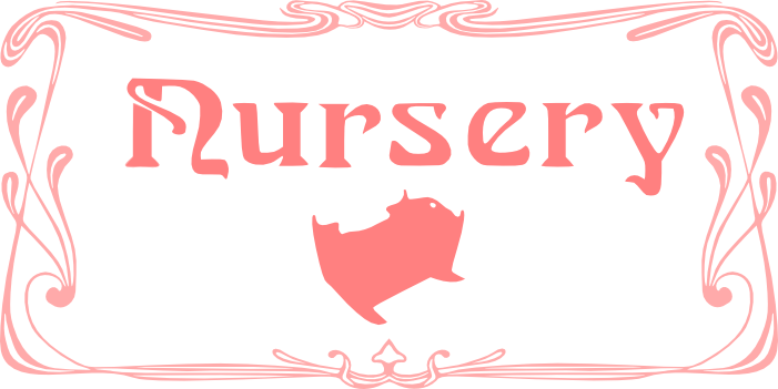 Pink Baby Nursery Sign - Pantry Vector (701x351), Png Download