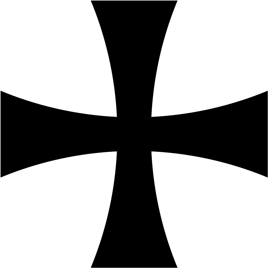 Cross Clipart Black And White Png - Templar Cross (1024x1024), Png Download