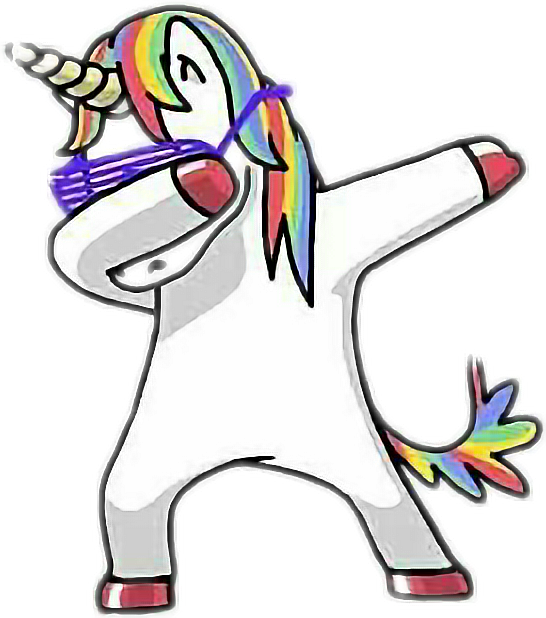 Unicorn Dab - Unicorn Dabbing Png (546x618), Png Download