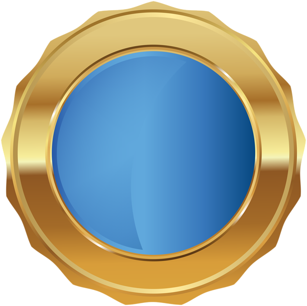Clipart Shield Blue - Blue Seal Png (600x597), Png Download