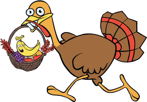 Thanksgiving Clip Art Thanksgiving Turkey Clipart Clipart - Running Turkey Clipart Png (600x630), Png Download