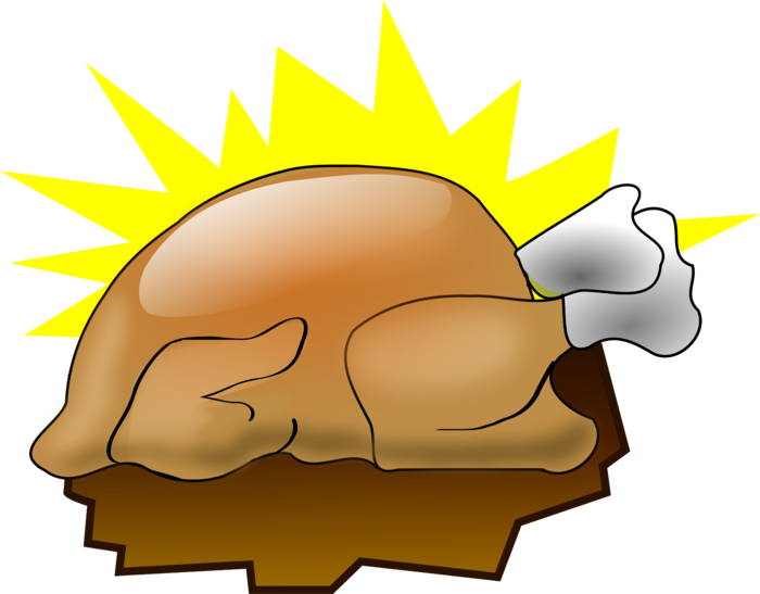 Cooked Turkey Clipart - Animated Turkey For Thanksgiving (700x547), Png Download