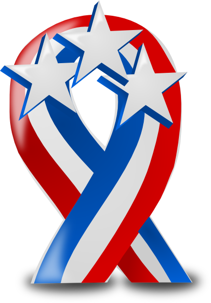 Independence Day Ribbon Svg Clip Arts 414 X 595 Px (414x595), Png Download