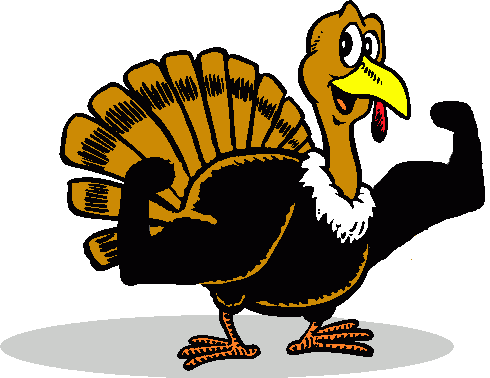 Turkey Clipart Workout - Thanksgiving Fitness (490x378), Png Download