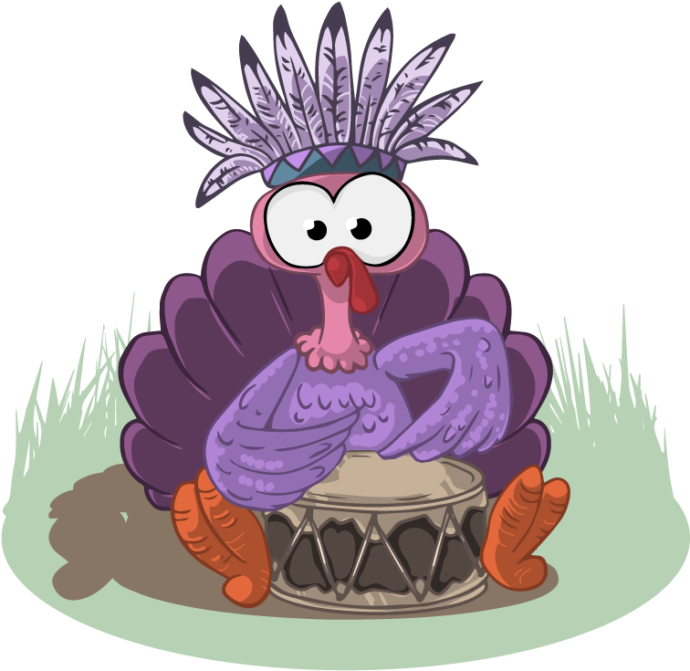 Turkey Clipart Purple - Turkey Drum (900x796), Png Download