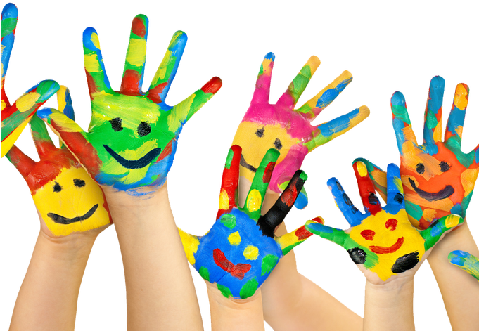 Christian Preschool Graduation Clip Art Clipart Panda, - Messy Art Hands (680x680), Png Download