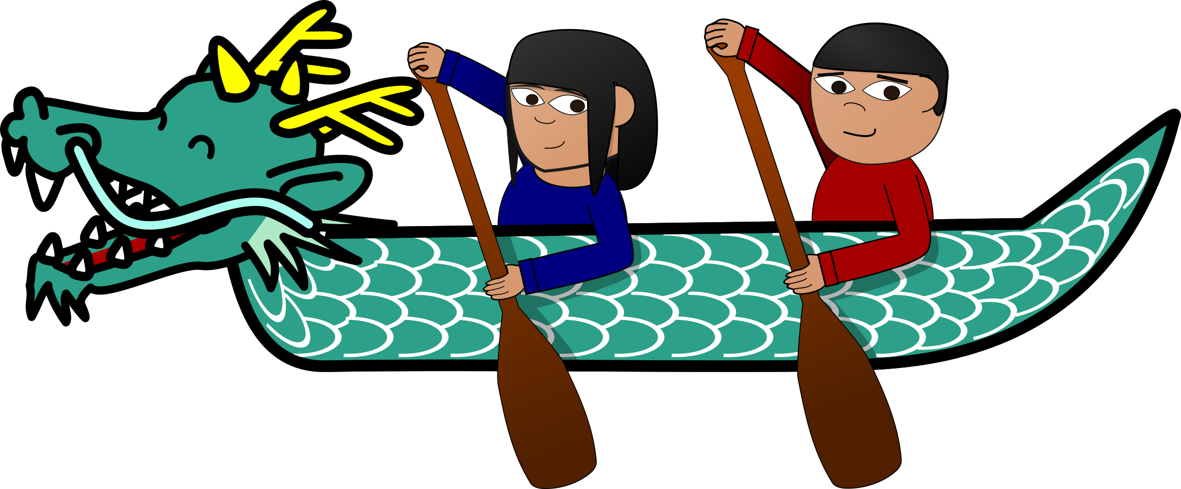 This Free Icons Png Design Of Dragon Boat (2400x995), Png Download