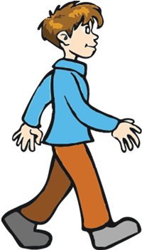 Little Boy Clipart Walking Away - Boy Walking Clipart Png (350x350), Png Download