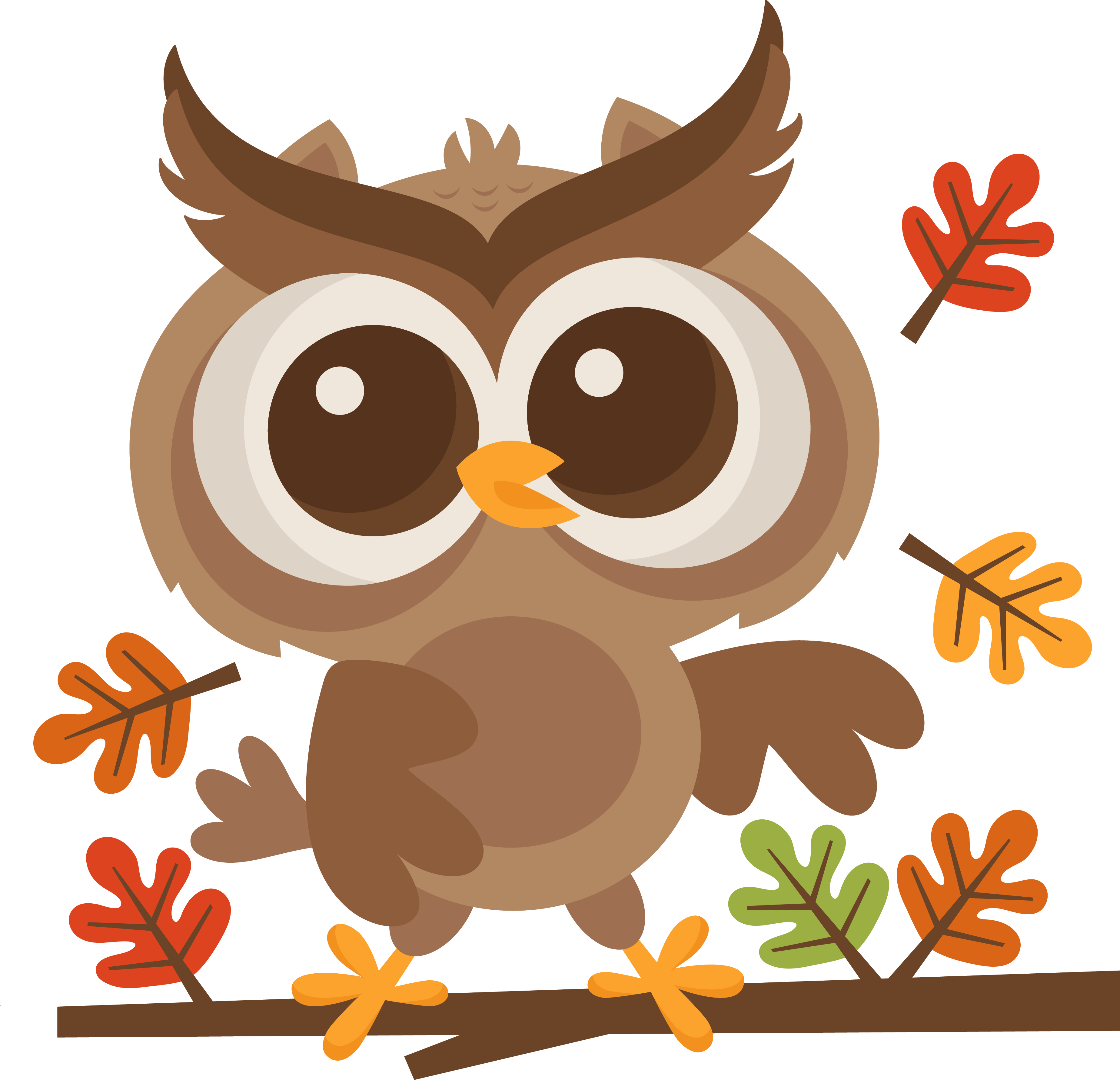 Mkc Fallowlonbranch Svg - Fall Clip Art Owl (3697x3564), Png Download