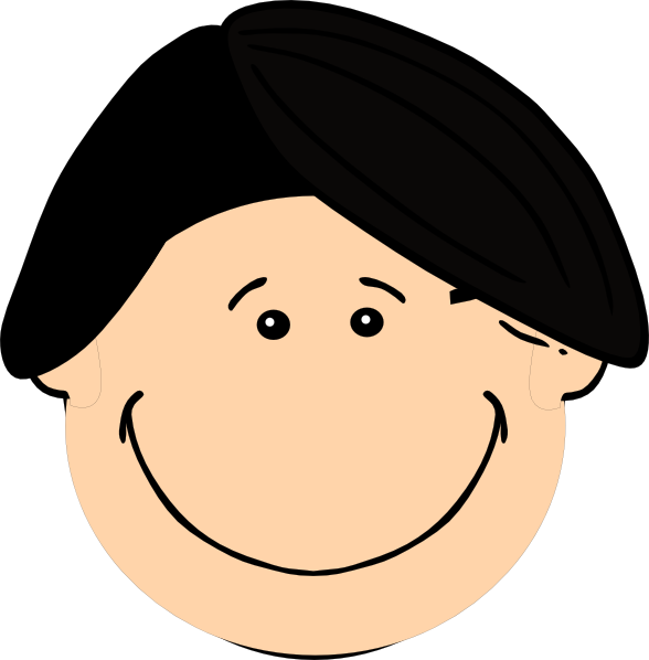 Smiling Dark Hair Boy Svg Clip Arts 588 X 598 Px (588x598), Png Download
