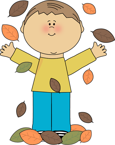 Boy Playing In Leaves Fall Clip Art Boys Png - Possessive Pronouns Flashcards (400x505), Png Download