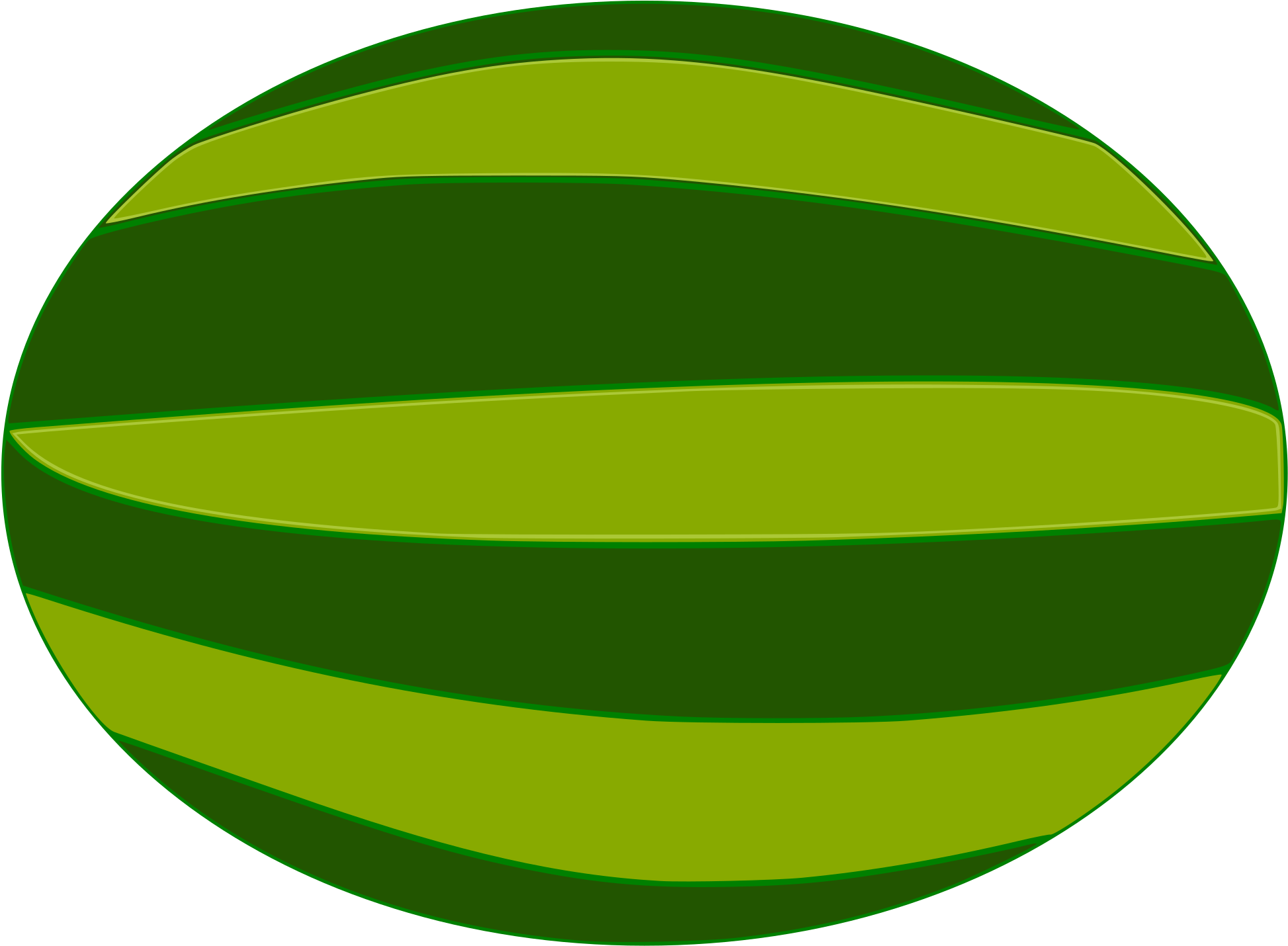 Watermelon Png Clipart - Oval Watermelon Clipart (2400x1600), Png Download