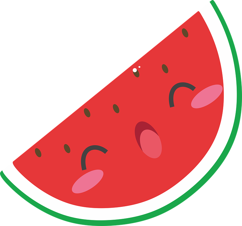Image - Watermelon Kawaii (772x720), Png Download