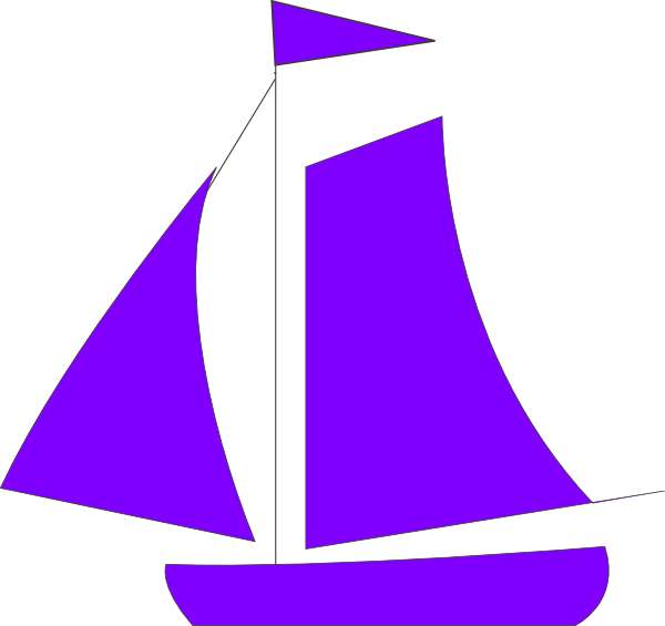 Boat Clipart Purple - Boat Clip Art (600x565), Png Download