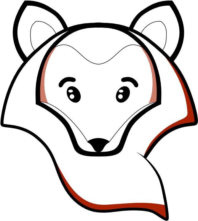 Fox Black And White Fox Clipart Black And White Free - Coloring Book (999x999), Png Download