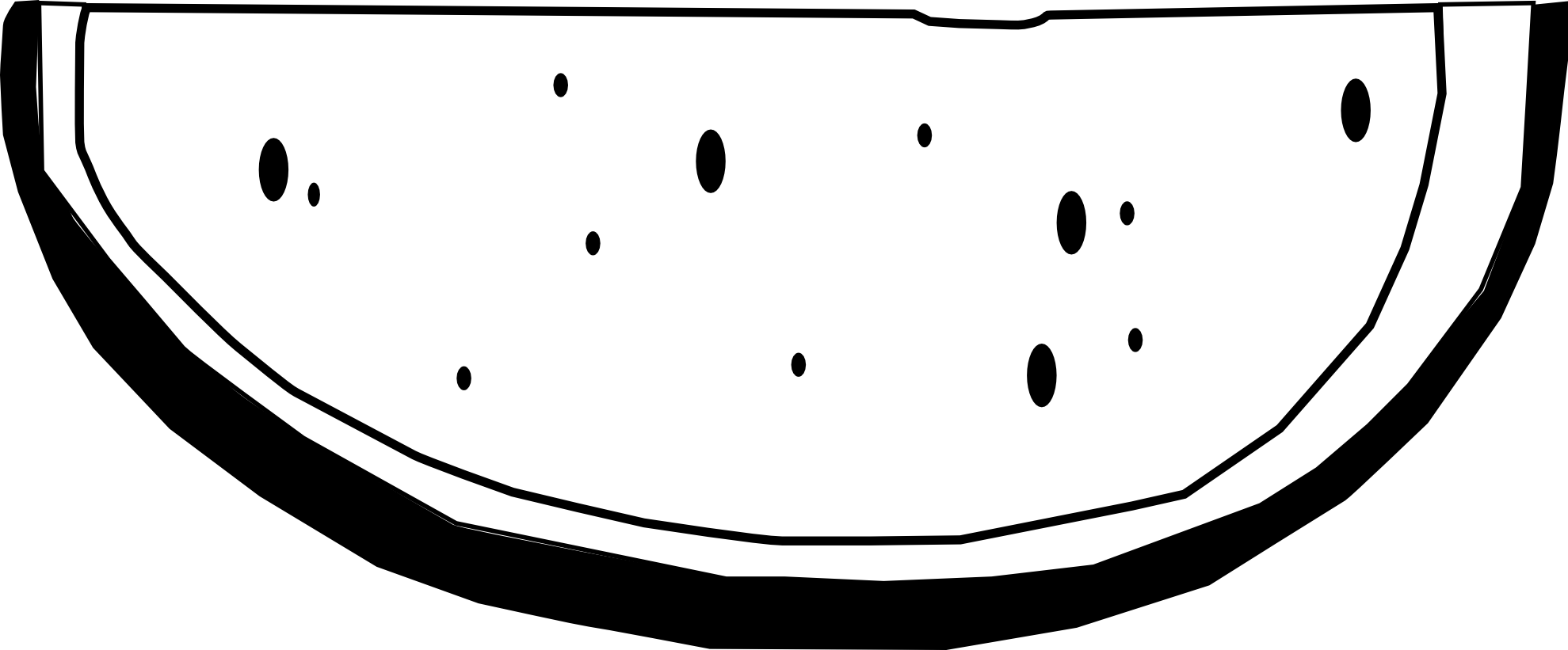 Png Black And White Download Monochrome Pencil And - Black And White Clip Art Food (1979x821), Png Download