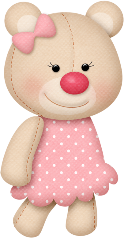 Lliella Cloud9 Beargirl2 - Cute Pink Bear Clipart Png (418x800), Png Download